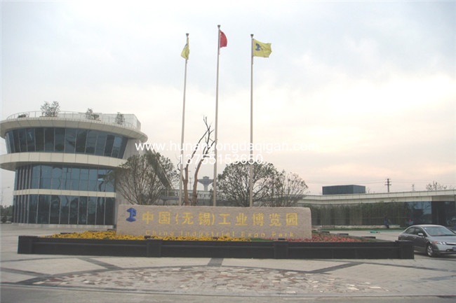 中國（無錫）工業(yè)博覽園旗桿13米上口徑80mm，下口徑180mm 304mm 3.0mm